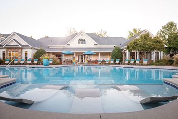 Saltwater swimming pool with expansive sundeck